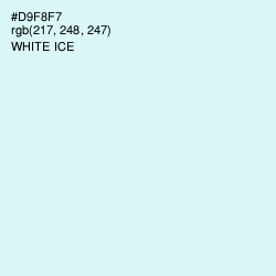 #D9F8F7 - White Ice Color Image